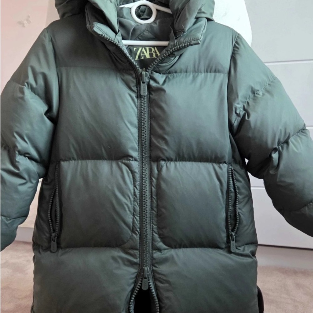 Zara Kids Green Puffer Jacket